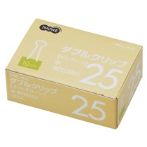 ＴＡＮＯＳＥＥ　ダブルクリップ　中　口幅２５ｍｍ　ライトグリーン　１箱（１０個）2