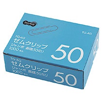 ＴＡＮＯＳＥＥ　ゼムクリップ　ジャンボ　５０ｍｍ　シルバー　業務用パック　１箱（１０００本）1