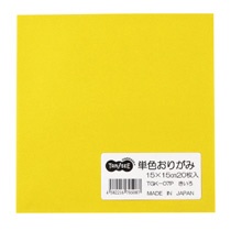 ＴＡＮＯＳＥＥ　単色おりがみ　きいろ　１パック（２０枚）1