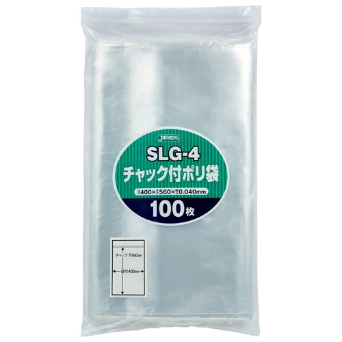 ジャパックス　チャック付ポリ袋　ＳＬサイズ　ＳＬＧ－４　１パック（１００枚）1