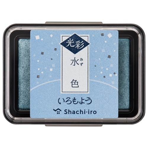 シヤチハタ　いろもよう　光彩　スタンプパッド　水色（みずいろ）　ＨＡＣ－１Ｇ－ＰＢ　１個1