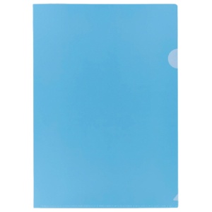ＴＡＮＯＳＥＥ　カラークリアホルダー　薄型エコノミータイプ　Ａ４　ブルー　厚さ０．１５ｍｍ　１パック（１０枚）1