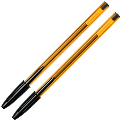 ＢＩＣ　油性ボールペン　クリスタル　オリジナルファイン　０．８ｍｍ　黒　ＣＳＴ－ＯＦ０８ＢＬＫＰ２　１パック（２本）2