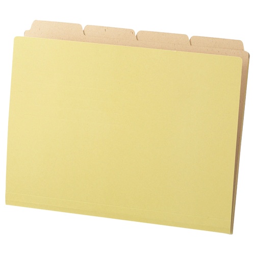 ＴＡＮＯＳＥＥ　カットフォルダー４山（クラフト厚紙タイプ）　Ａ４　１パック（４０冊：４冊×１０組）1