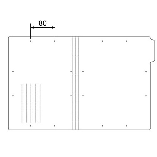 ＴＡＮＯＳＥＥ　カットフォルダー４山（クラフト厚紙タイプ）　Ａ４　１パック（４０冊：４冊×１０組）2
