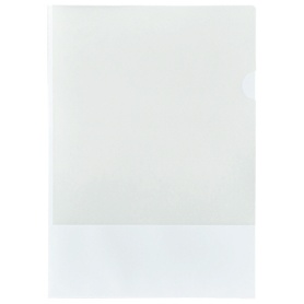 ハート　紙製クリアファイル　名刺差込付　Ａ４　ホワイト（３／４透かし）　ＸＷ１５００　１箱（１００枚）