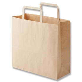 シモジマ　ＨＥＩＫＯ　紙袋　Ｈ２５チャームバッグ　２６－１（平手）　未晒無地　＃３２６７３０１　１パック（５０枚）