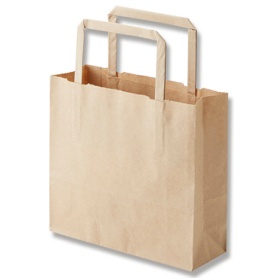 シモジマ　ＨＥＩＫＯ　紙袋　Ｈ２５チャームバッグ　１８－２（平手）　未晒無地　＃３２７３２７０　１パック（５０枚）