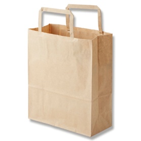 シモジマ　ＨＥＩＫＯ　紙袋　Ｈ２５チャームバッグ　２０－１（平手）　未晒無地　＃３２７５３０１　１パック（５０枚）