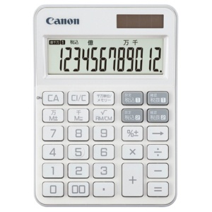 キヤノン　電卓　カラフル電卓　ＫＳ－１２６ＷＵＶ－ＰＷ　ＳＯＢ　１２桁　ミニ卓上　パールホワイト　６５１１Ｃ００１　１台1