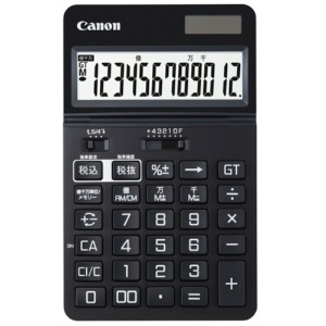 キヤノン　電卓　チルト式卓上電卓　ＫＳ－１２５０ＴＵＶ－ＢＫ　ＳＯＢ　１２桁　ピュアブラック　６５１０Ｃ００１　１台1