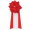 銀鳥産業　徽章リボン　バラ三枚タレ　赤　中　４５９－８１９　１パック（１２個）