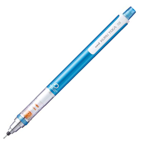 【クリックでお店のこの商品のページへ】三菱鉛筆 シャープペンシル クルトガ スタンダードモデル 0.5mm (軸色 ブルー) M54501P.33 1本 M54501P.33