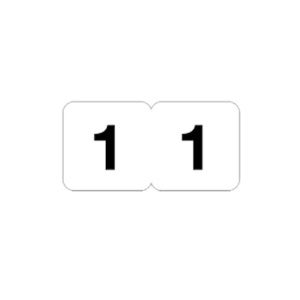 リヒトラブ　ナンバーラベルＭ　ロールタイプ　「１」　ＨＫ７５１Ｒ－１　１箱（３００片）2