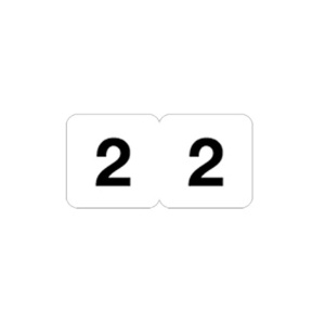 リヒトラブ　ナンバーラベルＭ　ロールタイプ　「２」　ＨＫ７５１Ｒ－２　１箱（３００片）2