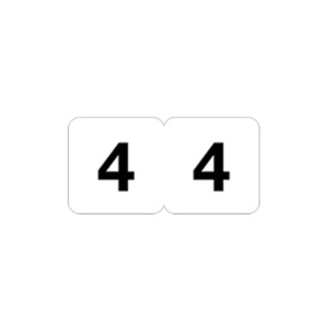 リヒトラブ　ナンバーラベルＭ　ロールタイプ　「４」　ＨＫ７５１Ｒ－４　１箱（３００片）2