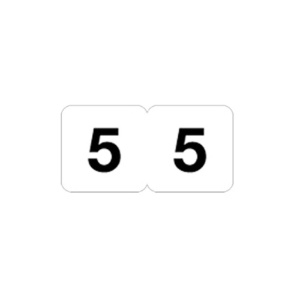 リヒトラブ　ナンバーラベルＭ　ロールタイプ　「５」　ＨＫ７５１Ｒ－５　１箱（３００片）2