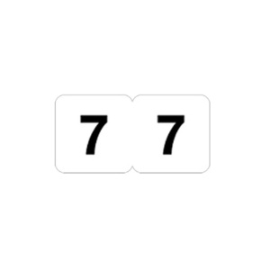 リヒトラブ　ナンバーラベルＭ　ロールタイプ　「７」　ＨＫ７５１Ｒ－７　１箱（３００片）2