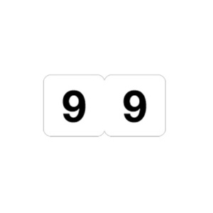 リヒトラブ　ナンバーラベルＭ　ロールタイプ　「９」　ＨＫ７５１Ｒ－９　１箱（３００片）2