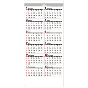 九十九商会　壁掛けカレンダー　シンプルスケジュール　２０２４年版　ＳＧ－３１７－２０２４　１冊4
