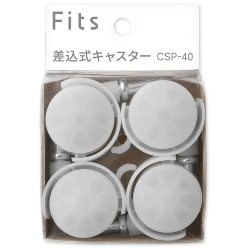 新入荷 Fits たのめーる】天馬 フィッツ差込式キャスター クリア CSP-40 オフィス家具小物・パーツ