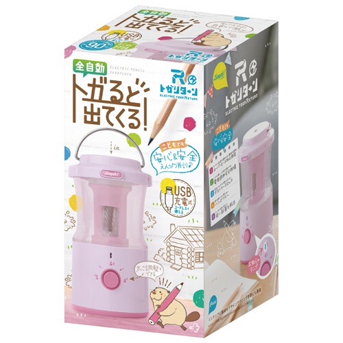 ソニック　リビガク　充電式トガリターン　芯先調整付　全自動鉛筆削り　ピンク　ＬＶＨ－７００５－Ｐ　１個2