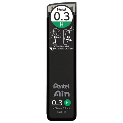 ぺんてる　シャープペン替芯　ぺんてるアイン　０．３ｍｍ　Ｈ　Ｃ２８３－Ｈ　１個（２５本）1