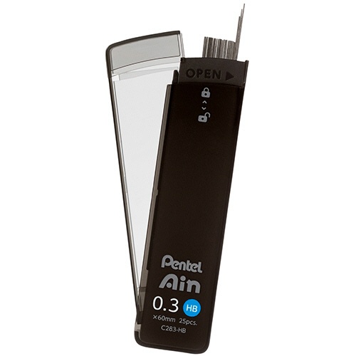 ぺんてる　シャープペン替芯　ぺんてるアイン　０．３ｍｍ　ＨＢ　Ｃ２８３－ＨＢ　１個（２５本）2