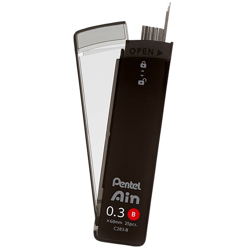 ぺんてる　シャープペン替芯　ぺんてるアイン　０．３ｍｍ　Ｂ　Ｃ２８３－Ｂ　１個（２５本）2