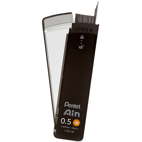 ぺんてる　シャープペン替芯　ぺんてるアイン　０．５ｍｍ　３Ｂ　Ｃ２８５－３Ｂ　１個（４０本）2