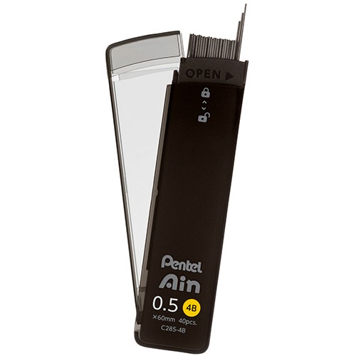 ぺんてる　シャープペン替芯　ぺんてるアイン　０．５ｍｍ　４Ｂ　Ｃ２８５－４Ｂ　１個（４０本）2