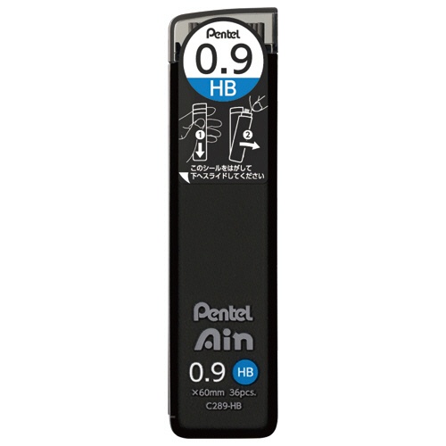 ぺんてる　シャープペン替芯　ぺんてるアイン　０．９ｍｍ　ＨＢ　Ｃ２８９－ＨＢ　１個（３６本）1
