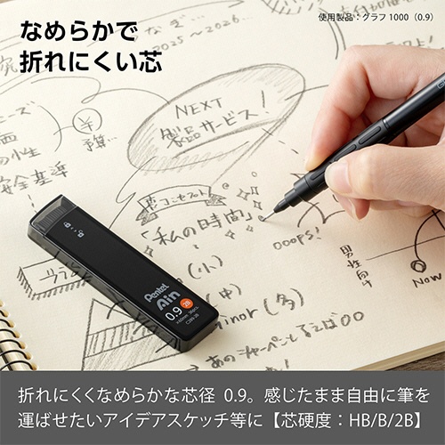 ぺんてる　シャープペン替芯　ぺんてるアイン　０．９ｍｍ　２Ｂ　Ｃ２８９－２Ｂ　１個（３６本）3