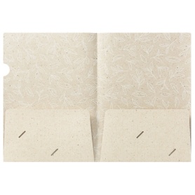 キングジム　二つ折り紙製ホルダー（茶殻紙タイプ）　Ａ４タテ（見開きＡ３）　７１９－２　１パック（２枚）