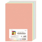 長門屋商店　いろいろ色画用紙　クレヨンカラー　（ミルキーカラーアソートタイプ）　Ａ４　１０色×各２枚　ナ－ＣＲ９１２　１パック（２０枚）