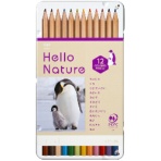 トンボ鉛筆　ハローネイチャー　缶入色鉛筆　１２色（各色１本）　コウテイペンギン　ＣＢ－ＫＨＮＥＰ０３１２Ｃ　１ケース（１２本）
