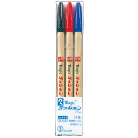 寺西化学　水性サインペン　マジックラッションペン　Ｎｏ．３００　３色（各色１本）　Ｍ３００Ｃ－３　１パック