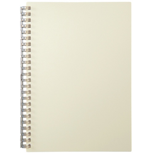 リヒトラブ　Ｍｕｔｕａｌ　オープンリングノート　Ａ５タテ　２４穴　５ｍｍ方眼罫　リーフ５０枚付属　アイボリー　Ｎ－２６７３－１６　１冊1