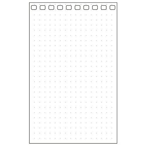リヒトラブ　ツイストノート（専用リーフ）　メモＬサイズ　１０穴　５ｍｍ方眼罫　Ｎ－１７６６ＳＤ　１パック（４０枚）2