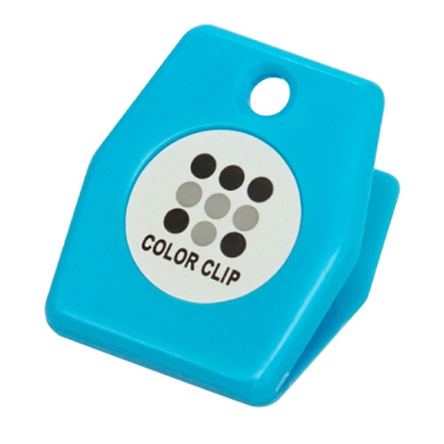友屋　カラークリップ　シール付　スカイブルー　６４００８ＳＢＬ　１パック（５０個）1