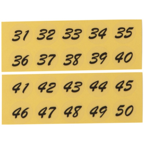 友屋　連番シール　トーメー（１～５０）　黒字　２２３９９　１パック4