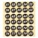 友屋　連番シール　ブラック（５１～１００）　白字　２２４０２　１パック3