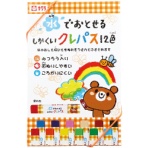 サクラクレパス　水でおとせる　しかくいクレパス　１２色（各色１本）　ＷＰ１２　１パック