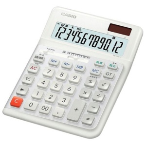 カシオ　人間工学電卓　左手用　１２桁　デスクタイプ　ホワイト　ＤＥ－１２Ｄ－Ｌ－ＷＥ－Ｎ　１台2