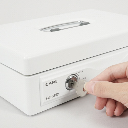 カール事務器　キャッシュボックス　ホワイト　ＣＢ－８８５０－Ｗ　１台8