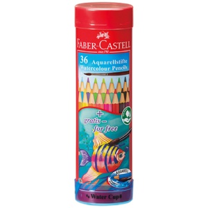 ファーバーカステル　水彩色鉛筆Ｂ　丸缶　３６色（各色１本）　ＴＦＣＢ－１１５９３６　１缶1