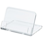 共栄プラスチック　Ｌ型豆カード立　Ｗ５０×Ｈ３５ｍｍ　透明　Ｌ－５０－５　１パック（５個）