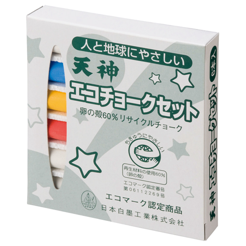 たのめーる】日本白墨 エコチョーク72 4色詰合せ ECO-6 1箱(6本)の通販