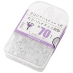 ミツヤ　カラーハイタック画鋲　透明　ＢＸ２－ＣＨＴＴＭ　１ケース（７０本）