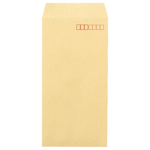 高春堂　ピース　再生クラフト封筒（厚口タイプ）　長３　１００ｇ／ｍ2　〒枠あり　５４０－８０　１箱（１０００枚）1